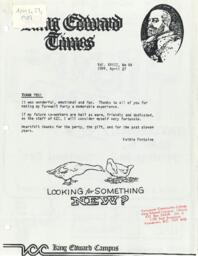 King Edward Times Volume 18, Number 54, April 27, 1989