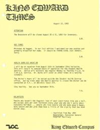 King Edward Times, August 18, 1983