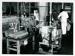 Students working on machines, ca. 1976