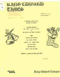 King Edward Times Volume 12, Number 37, December 11, 1986