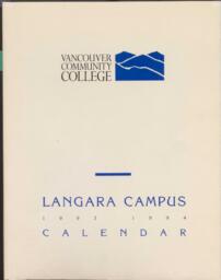 1993-1994 Vancouver Community College Langara Campus Calendar