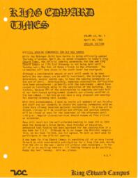 King Edward Times Volume 9, Number 4, April 26, 1983