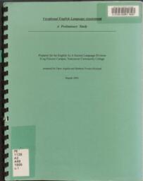 Vocational English language assessment: A preliminary study