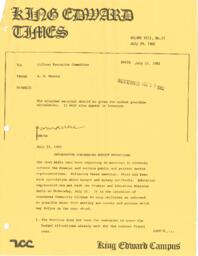 King Edward Times Volume 8, Number 17, July 29, 1982