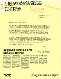King Edward Times Volume 12, Number 05, May 1, 1986