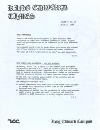 King Edward Times Volume 5, Number 44, March 21, 1980