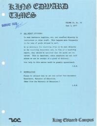 King Edward Times Volume 4, Number 10, June 3, 1977