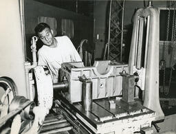 Student working on machine, ca. 1960