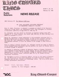 King Edward Times Volume 10, Number 43, February 14, 1985