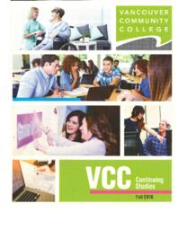2018 Fall VCC Continuing Studies Calendar