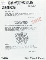 King Edward Times Volume 16, Number 27, October 13, 1988