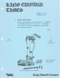 King Edward Times Volume 4, Number 31, November 4, 1977