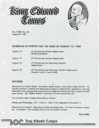 King Edward Times Volume 23, Number 116, August 9, 1990