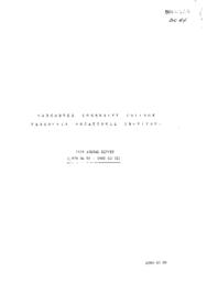 Vancouver Community College / Vancouver Vocational Institute 1979 Annual Report: (1979 04 01 - 1980 03 31)