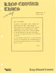 King Edward Times Volume 4, Number 15, July 15, 1977