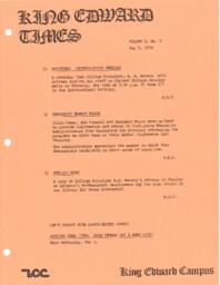 King Edward Times Volume 5, Number 5, May 5, 1978