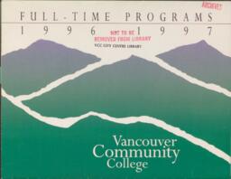 1996-1997 Vancouver Community College Full - Time Programs