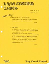 King Edward Times Volume 4, Number 19, August 12, 1977