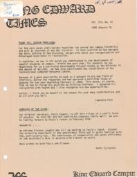 King Edward Times Volume 14, Number 41, January 28, 1988