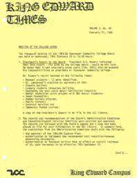 King Edward Times Volume 10, Number 44, February 21, 1985