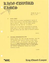 King Edward Times Volume 4, Number 9, May 27, 1977