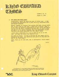 King Edward Times Volume 5, Number 22, August 31, 1979