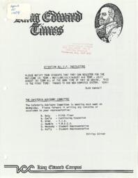 King Edward Times Volume 18, Number 53, April 20, 1989