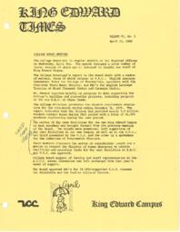 King Edward Times Volume 6, Number 1, April 11, 1980