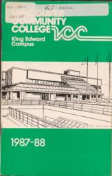 1987-1988 Vancouver Community College King Edward Campus Calendar