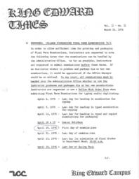 King Edward Times Volume 2, Number 31, March 26, 1976
