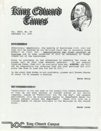 King Edward Times Volume 22, Number 95, February 15, 1990
