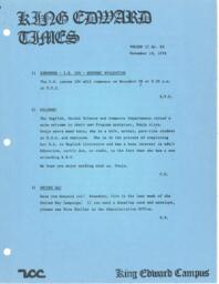 King Edward Times Volume 2, Number 63, November 19, 1976
