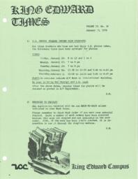 King Edward Times Volume 4, Number 39, January 13, 1978