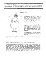 (VVInsider) No-name interim City Centre newsletter, January 29, 1990