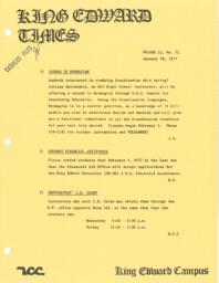 King Edward Times Volume 2, Number 71, January 28, 1977