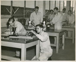 Students doing electical tests, ca. 1950