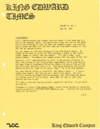 King Edward Times Volume 9, Number 7, May 20, 1983