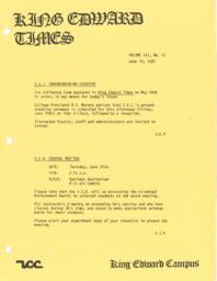 King Edward Times Volume 7, Number 11, June 19, 1981