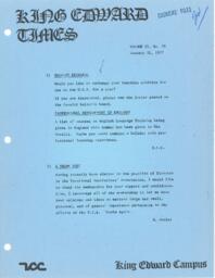 King Edward Times Volume 2, Number 70, January 21, 1977
