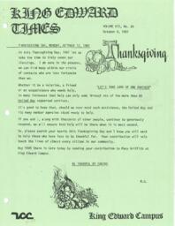 King Edward Times Volume 7, Number 26, October 9, 1981