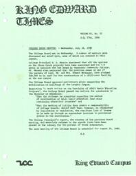 King Edward Times Volume 6, Number 15, July 17, 1980