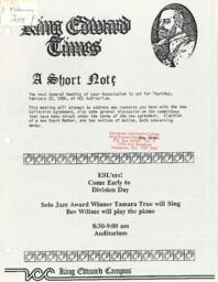 King Edward Times Volume 18, Number 44, February 16, 1989