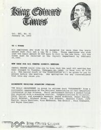 King Edward Times Volume 21, Number 91, January 18, 1990