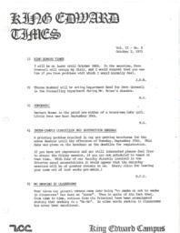 King Edward Times Volume 2, Number 9, October 2, 1975