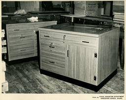 Finished kitchen cabinets, ca. 1960