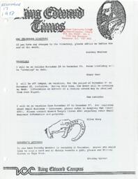 King Edward Times Volume 17, Number 33, November 17, 1988