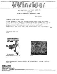 VVInsider Volume 2, Number 47, November 24, 1984
