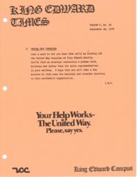 King Edward Times Volume 5, Number 24, September 22, 1978