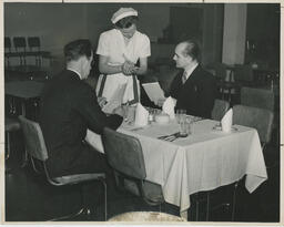 Server takes an order, ca. 1949
