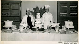 Display of cakes, ca. 1951